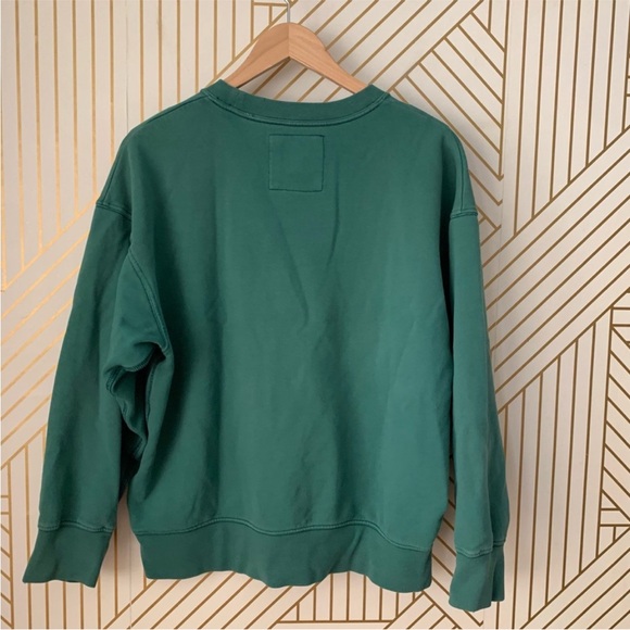 American Eagle Outfitters Crewneck cotton blend pullover green teal plush S - Picture 7 of 10